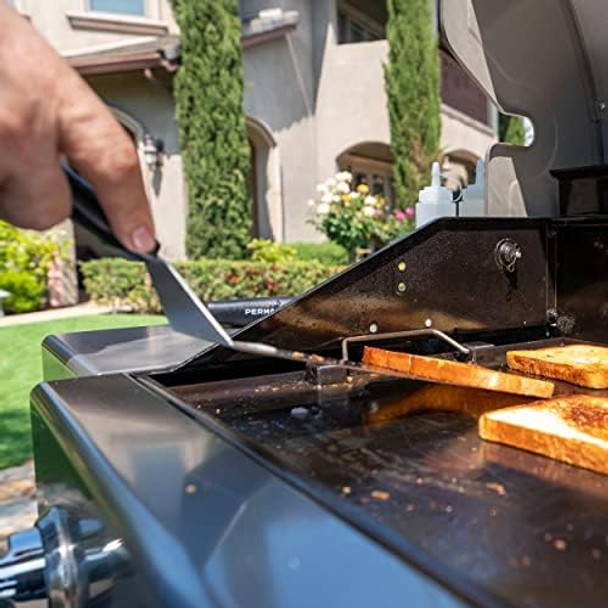 Permasteel 10-Pc Griddle Accessories Kit For Flat Top Grills Outdoor Tool Set With Spatulas Tongs Turner Grill Scraper Egg Rings & Squeeze Bottles Ideal For Indoor & Electric Griddles