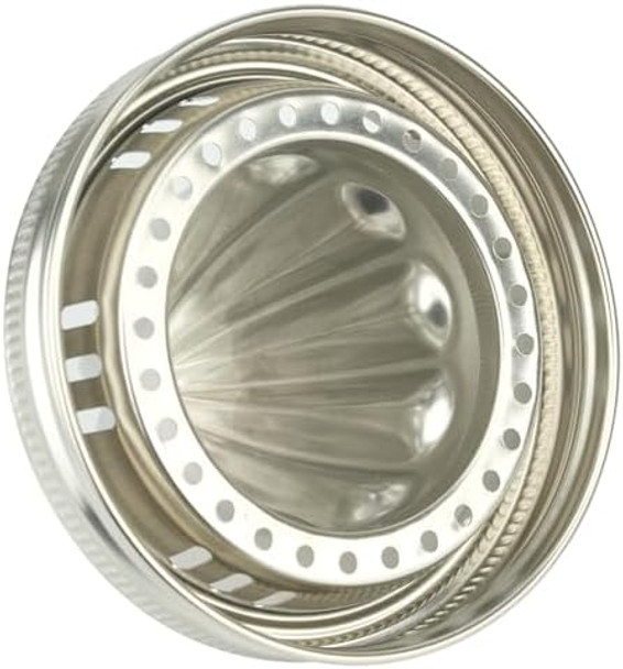 Mason Jar Juicer Lid (2-Pack) For 3.38" Stainless Steel Mason Jar Lids Perfect For Wide Mouth Jars As Lemon & Fruit Juice Press Mason Jar Juicer Lid (2-Pack) For 3.38" Stainless Steel Mason Jar Lids Perfect For Wide Mouth Jars As Lemon & Fruit Juice Press
