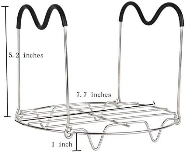"Versatile Steamer Rack Trivet 304 Food Grade Stainless: Essential Instant Pot Accessory For Effortless Cooking - Perfect For Safely Handling Springform And Cheesecake Pans In 6 & 8 Qt Models"