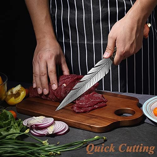 Viking Effort Saving Chef Knife Set - Dragon Boning Meat Kitchen Cleaver With Sheath For Outdoor Camping Bbq Collection Men