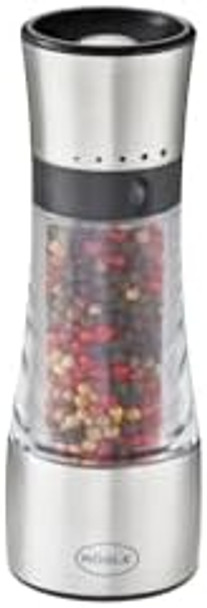 Spice Mill- Ss/Clear Acrylic- Inverted- 5 Grind Levels