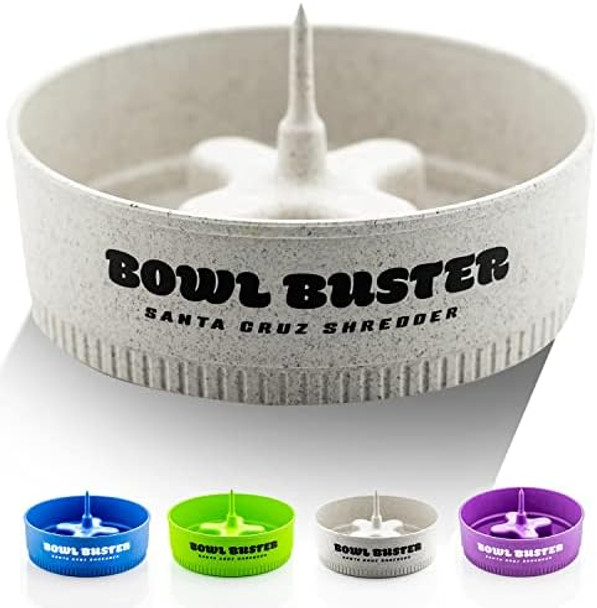 Santa Cruz Bowl Buster Ashtray With Protective Cap - Poker With Sturdy & Convenient Design - Four Large Bowl Knock Platforms Mess- & Heat Resistant Cleaning Tool
