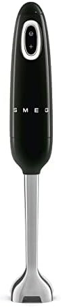 Smeg Handheld Immersion Blender 5 Speeds With Turbo Boost Stainless Steel Blades Nonslip Ergonomic Handle Hbf11Blus Black