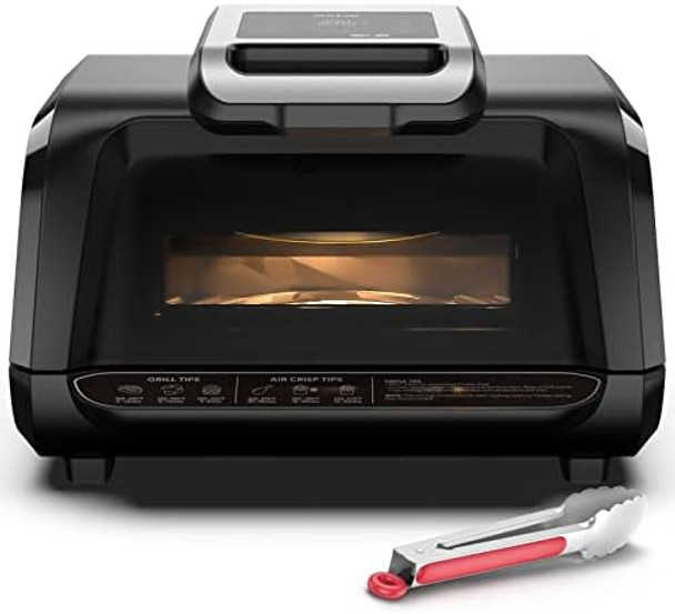 Indoor Grill Combo With See-Through Window 7-In-1 Versatile Use Opened Or Closed Air Fry Dehydrate & More Pro Power Grate Flat Top Griddle 4Qt Indoor Grill Combo With See-Through Window 7-In-1 Versatile Use Opened Or Closed Air Fry Dehydrate & More Pro Power Grate Flat Top Griddle 4Qt