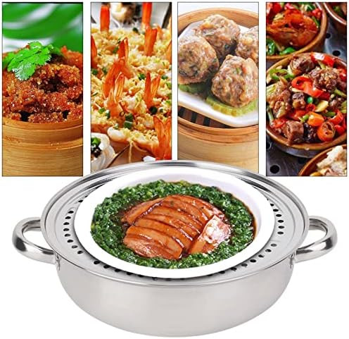 Steamer Pot 28Cm Stainless Steel Single Layer Stockpot Hotpot Food Steamer Pot Everyday Pan With Steamer And Lid Cookware Household Cooking