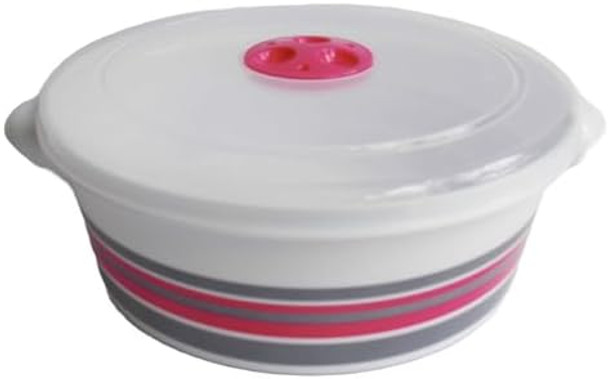 Tredoni 1L Microwave Pot Tub With Ventilation Lid - Heating & Cooking Steamer Pot (1 Liter)