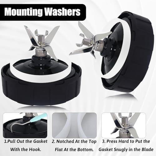 10Pcs Silicone Gaskets Replacement Seal White Ring For Ninja Blender3.9 Inch Diameter White Sealing Gasket With Brush And Hook Silicone Gasket For Blenders Juicers