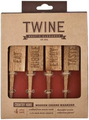 Twine Cork Handle Cheese Spreaders Knives Set - Appetizer Serving Knives - Cream Cheese Spreaders - Set Of 4