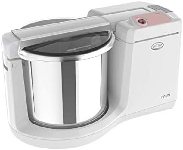 Ultra Mini Table Top 1.25L Wet Grinder With Atta Kneader 110-Volt ( Model) White 1.25-Liter