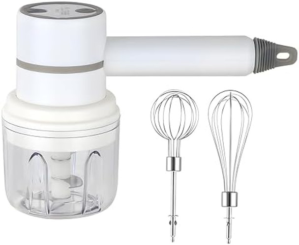 2 In 1 Multifunction Cordless Electric Food Processor & Hand Mixer For Meat Spices Fruits And Vegetable Chopper Usb Rechargeable White 2 In 1 Multifunction Cordless Electric Food Processor & Hand Mixer For Meat Spices Fruits And Vegetable Chopper Usb Rechargeable White