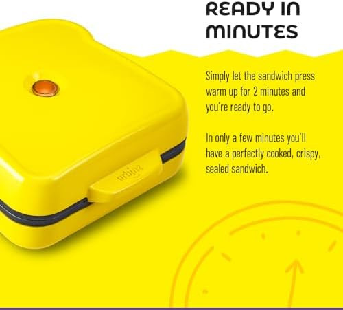 Mini Electric Sandwich Press – Fun Sandwich Shape – Non-Stick Coating Easy To Clean – Great For Families Kids Dorms Apartments Rvs – For Holidays Birthdays Weddings