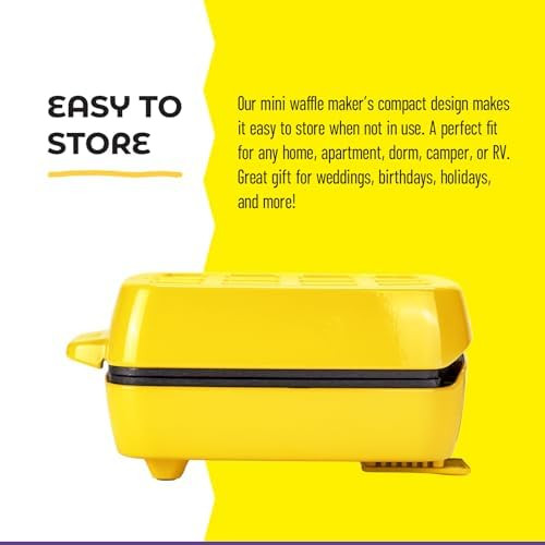 Mini Electric Sandwich Press – Fun Sandwich Shape – Non-Stick Coating Easy To Clean – Great For Families Kids Dorms Apartments Rvs – For Holidays Birthdays Weddings