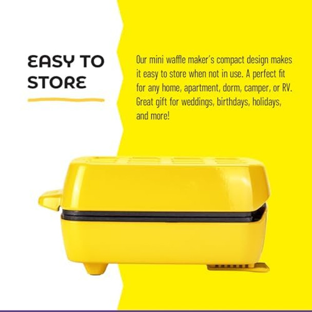 Mini Electric Sandwich Press – Fun Sandwich Shape – Non-Stick Coating Easy To Clean – Great For Families Kids Dorms Apartments Rvs – For Holidays Birthdays Weddings