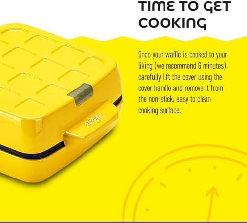 Mini Electric Waffle Maker – Fun Waffle Shape – Non-Stick Coating Easy To Clean – Perfect For Kids Families Dorms Apartments Rvs – For Holidays Birthdays Weddings