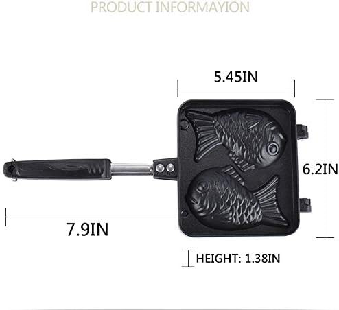 Japanese Taiyaki Fish Shaped Waffle Maker Pan Mold 2 Cast Bakeware With 2 Sides Home Diy Cooking Food For Home