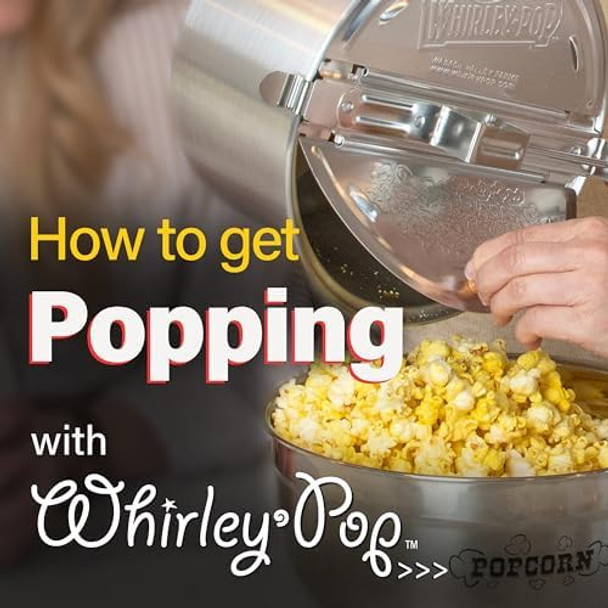 Original Whirley-Pop Popcorn Popper - Nylon Gear - Red And All In One Popcorn Packs: Wabash Valley Farms All In One Popcorn Kit Real Theatre Popcorn