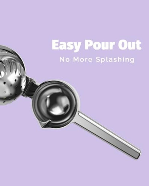 2-In-1 Lemon Squeezer Lemon & Citrus Juicer Squeezer Stainless Steelheavy Duty Large Bowl For Kitchen+Over The Door Towel Rack 2 Pack