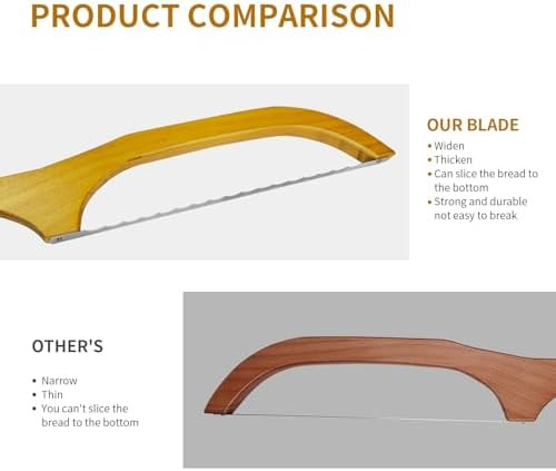 Bread Knife For Homemade Bread Sourdough Bread Knife 15.7" Bread Slicer For Homemade Bread Baguettes And More Cuts Thinbow Design Easy To Cutting Even Slices