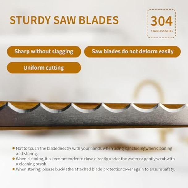 Bread Knife For Homemade Bread Sourdough Bread Knife 15.7" Bread Slicer For Homemade Bread Baguettes And More Cuts Thinbow Design Easy To Cutting Even Slices