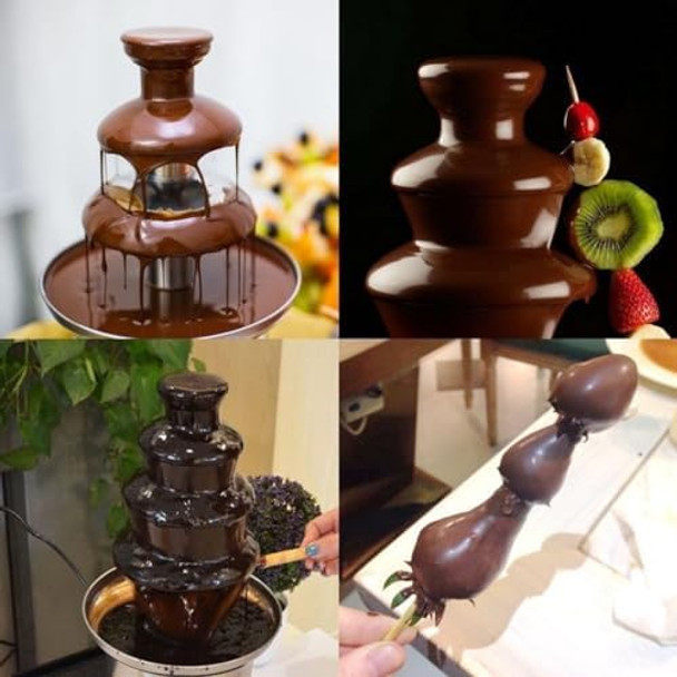 4 Tier Chocolate Fountain For Party Stainless Steel Electric Chocolate Fondue Fountain Machine For Party