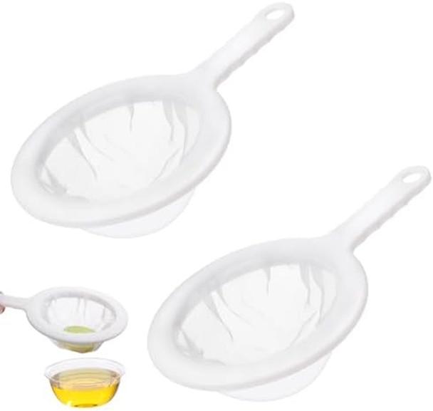 2Pcs Ultra Fine Strainer For Liquids 100/200 Nylon Fine Mesh Juicer Strainer For Pulp Essential Kitchen Juice Strainers For Milk Juice Wine Cheese Whey Grease Coffee Suitable For 5 Inch Filter