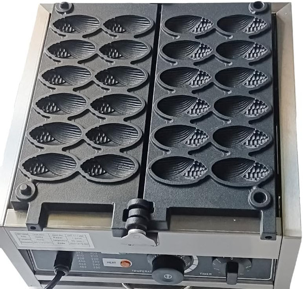 Taiyaki Fish Waffle Maker ，3Pcs Non-Stick Electric Cake Waffle Maker Taiyaki Baker Fish Shaped Waffle Conesstainless Steel For Family Restaurants Snacks