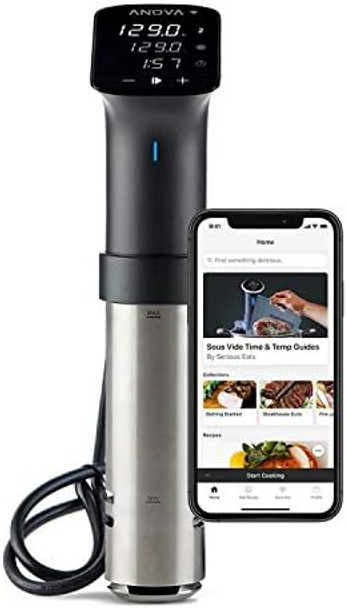Anova Culinary Sous Vide Precision Cooker Pro (1200 Watts) And Vacuum Sealer Bundle