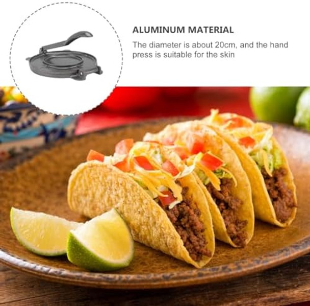 Besportble Aluminum Tortilla Maker Press 8.26-Inch Nonstick Dough Press Machine For Maize Tortillas Bread And Flat Foods Dishwasher Safe Silver