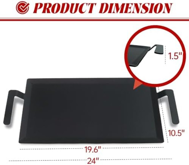 Carbon Steel Griddle Induction Compatible Stove Top Grill Griddle Open Flamegas Stove Top