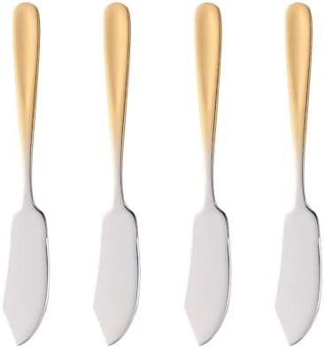 Stainless Steel Butter Cheese Spreader Knife Set of 6 Kitchen Slicer Sandwich Spreader for Butter Dish