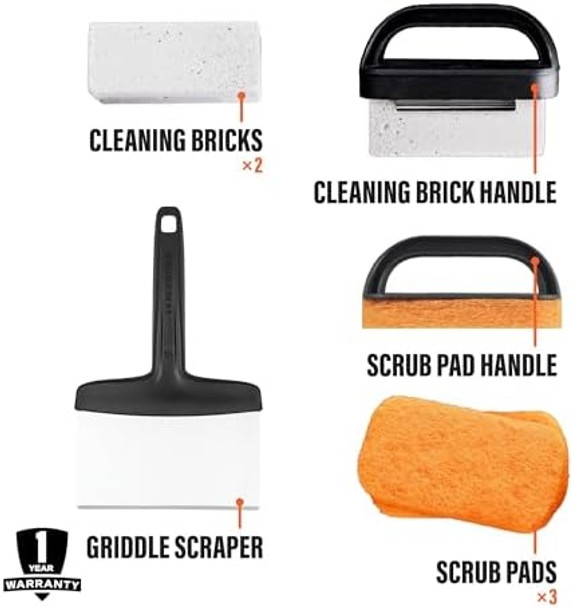 Blackstone Griddle Scrub Pads (Pack Of 10) 5063 Bbq Grill & Cooktop Scouring Scrubbers – Heavy-Duty Cleaning Pads For Grilling For Baked On Food & Cooking Oils – Grill Cleaning Supplies