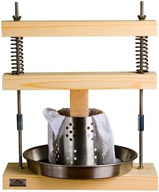 Wooden Unique Cheese And Tofu Making Press Oil And Juicer Solid Wood And Steel Spring Mechanism Upto 210 Lb Of Pressure Tincture Forming Mold