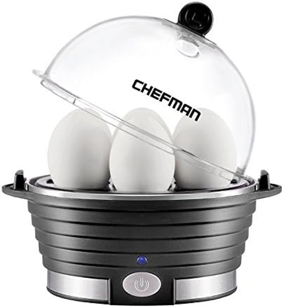 Chefman Multifunctional Digital Air Fryer+ Rotisserie Dehydrator Convection Oven 17 Touch Screen & Electric Egg Cooker Boiler Rapid Poacher Food & Vegetable Steamer Quickly Makes Up To 6