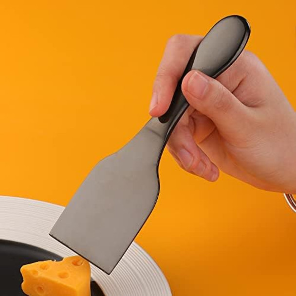 4 Pieces Cheese Knives Set Premium Stainless Steel Cheese Slicer Cheese Cutter Perfect For Parties Wedding Christmas Birthday - Matte Black