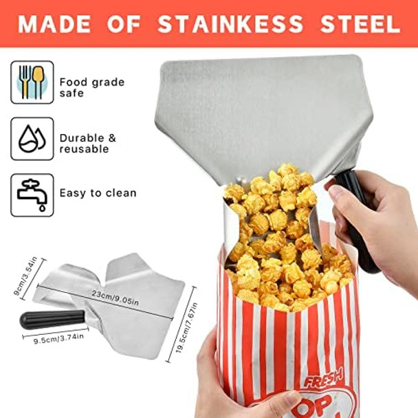 202 Pcs Popcorn Machine Supplies Set- 1 Pcs Kernel Sifting Speed Scoop 1 Pcs Seasoning Dredge 200 Pcs Popcorn Bags- Popcorn Kit For Commercial And Home Use (2 Oz)