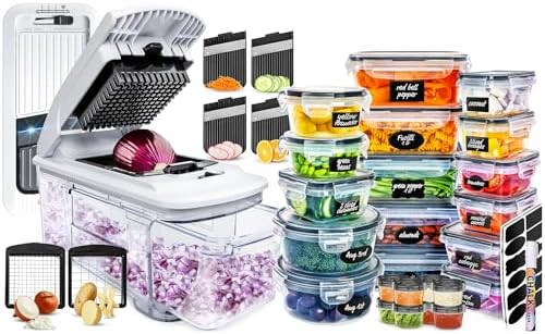 Fullstar 4 In 1 White Chopper And 50 Pack Food Container