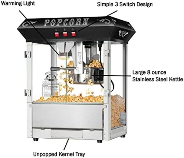 Countertop Mini Cotton Candy Machine With Sugar Scoop And 10 Serving Sticks - Cotton Candy Maker Machine For Home Carnival Birthday Party Or Festival By Great Northern Popcorn (Blue)