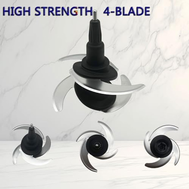 4 Point Blender Blade Replacement Parts For Ninja 64Oz 72Oz Food Processor Bowl Chopping Blade 319Kku770 Compatible With Ninja 8-Cup 9-Cup Pitcher Ct682Sp Bl681A Bl682 Bl770 Bl770 Bl772 Bl910