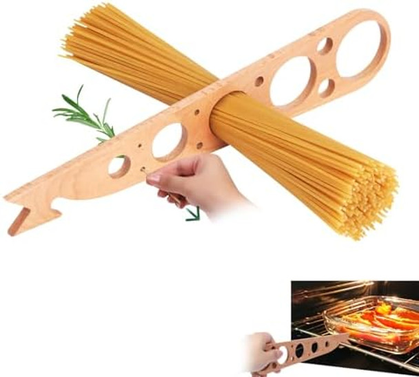 All In One Wooden Herb Stripper Wood Leaf Remover Herb Stripping Spaghetti Pasta Measurer Oven Rack Push Pull Tool All Together Kitchen Gadgets Cooking Small Kitchen Appliances Chef s