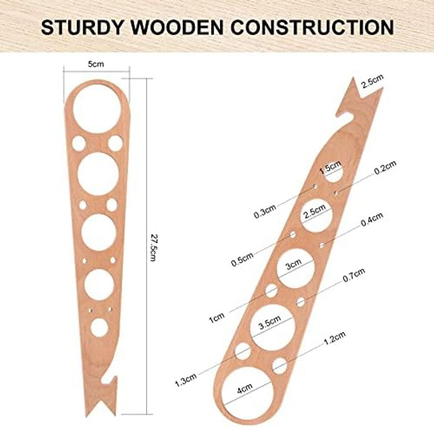 All In One Wooden Herb Stripper Wood Leaf Remover Herb Stripping Spaghetti Pasta Measurer Oven Rack Push Pull Tool All Together Kitchen Gadgets Cooking Small Kitchen Appliances Chef s