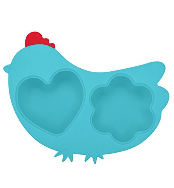 Innobaby Din Din Smart Silicone Chicken Steamer With Lid For Children Blue (Sil-Cks01)