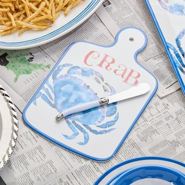 Beach House Crab Cheese Plate & Oval Tray Set – Coastal Melamine Serveware With Dip Bowl & Cheese Knife For Charcuterie Appetizers Seafood & Snacks – Shatterproof Indoor/Outdoor Use Beach House Crab Cheese Plate & Oval Tray Set – Coastal Melamine Serveware With Dip Bowl & Cheese Knife For Charcuterie Appetizers Seafood & Snacks – Shatterproof Indoor/Outdoor Use