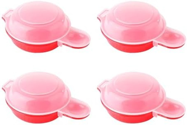 4 Pcs Microwave Egg Cooker Mini Egg Poacher Cooker Quick And Simple Omelette Maker For Egg Sandwich Egg Hamburg