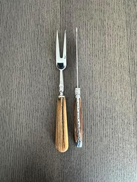 Laguiole En Aubrac Handmade Cheese Knife 'Le Buron' Kmf99Oli/Lzb1 Olivewood Handle
