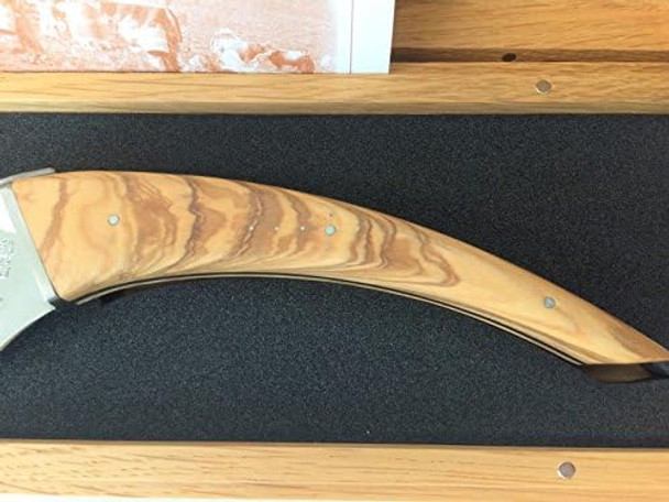 Laguiole En Aubrac Handmade Cheese Knife 'Le Buron' Kmf99Oli/Lzb1 Olivewood Handle