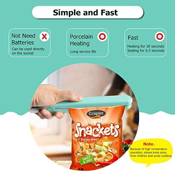Heat Sealer Handheld Portable Mini Sealing Machine For Bag Food Storage Mini Food Bag Heat Sealer Handheld With Double Safe Button