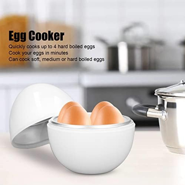 Hard Boiled Egg Cooker Cook 4 Eggs In Minutes Compact Design For Easy Storage Microwaving Function For Moist And Tender Eggs