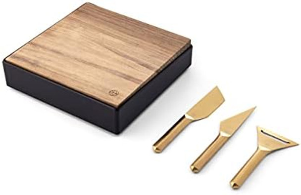 Rbt Cheese Knife Set 4 Different Cutting Surfaces Black