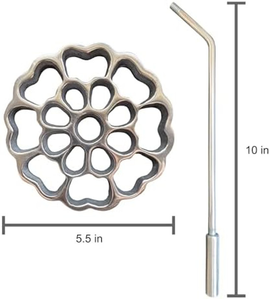 Bunuelos Mold With Safety Handle Aluminum Bunuelera For Buñuelos De Viento Spanish Rossette Wind Fritter Bunuelo Waffle Maker