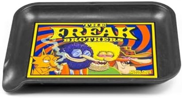 Santa Cruz Shredder Freak Brothers Black Tray - Smooth Rounded Edges Spout For Easy Filling - Durable Design For Effortless Experience - Small